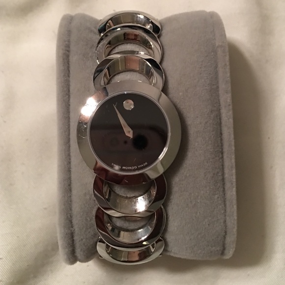 Movado Silver and black Watch