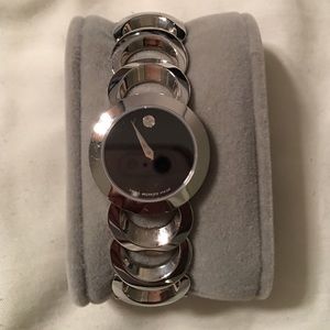 Movado Silver and black Watch