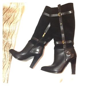 Tommy Hilfiger Tall Black Leather Boots