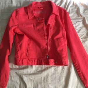 GAP kids orange jean jacket