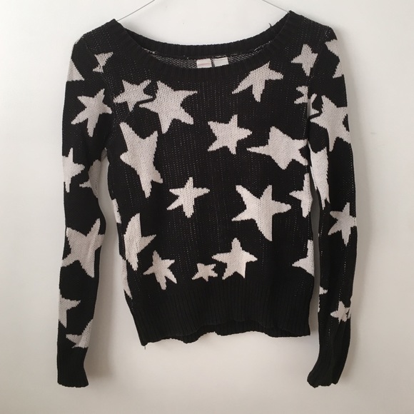 Black and White Stars Sweater