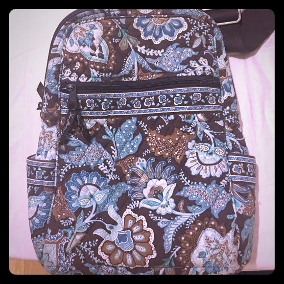 Super cute Vera Bradley blue and brown backpack