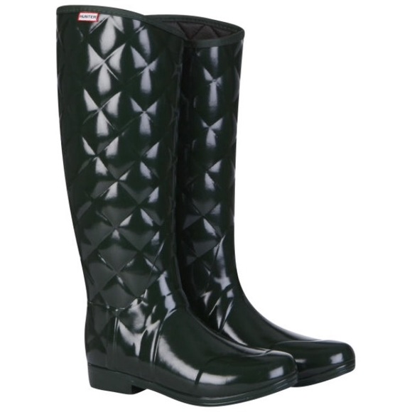 Hunter Regent Savoy rain boots in dark olive