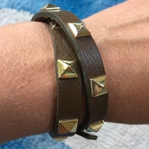 Stella & Dot Leather Wrap Bracelet