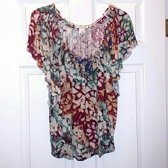 Soft, multicolored blouse