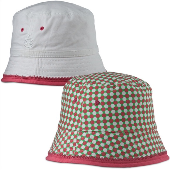 Super cute Sperry pink polka dot bucket hat