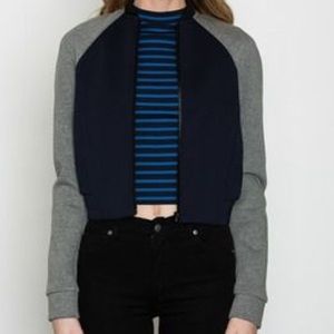 T by Alexander Wang Neoprene Scuba Bomber Jacket
