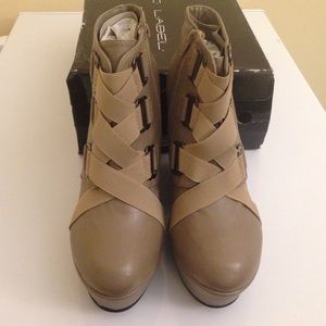 C Label Alley-6 Grey Wedge Boot 7.5