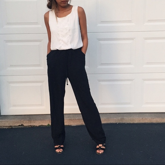 Black and white jumpsuit