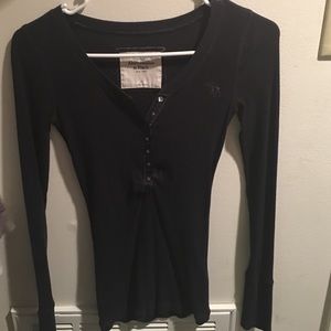 Blue long sleeve thermal shirt