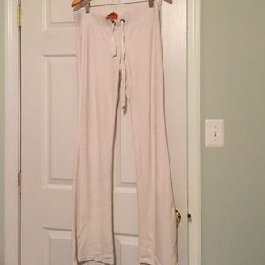 Juicy white velour pants