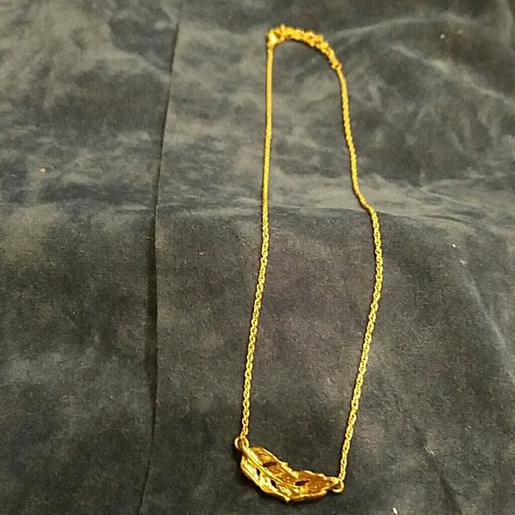 Gold leaf necklace