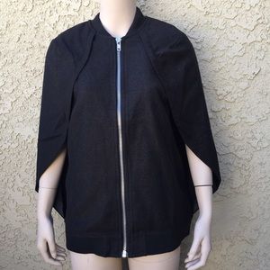 Herringbone Print Cape