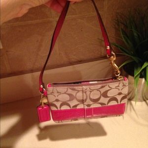 Authentic Coach Wristlet Brown/Pink