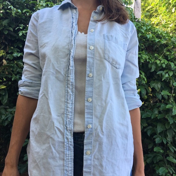 J.crew striped chambray shirt. Size xs