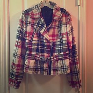 Plaid Moto Jacket