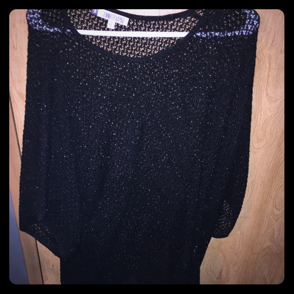 Jennifer Lopez top black with sparkle