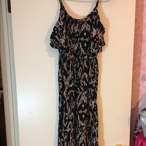 Cream and black dress, Size Small