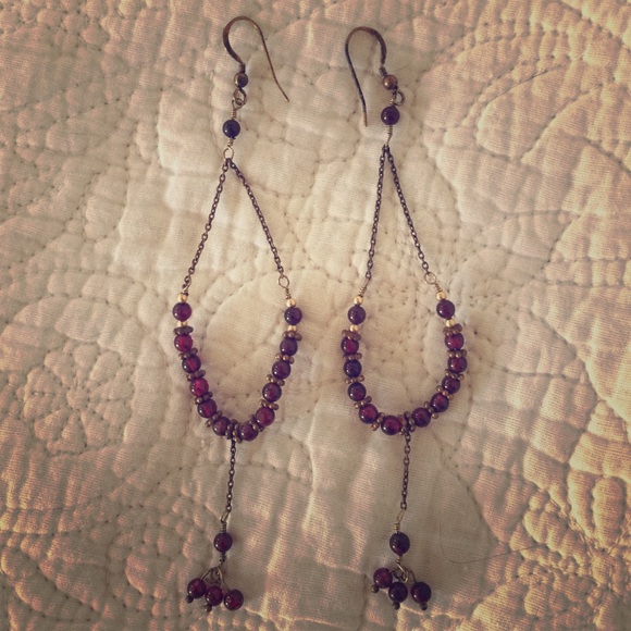 Long Antique Chandelier Earrings