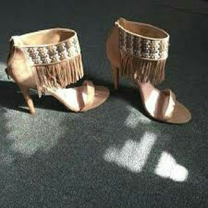 Chinese Laundry Nude Fringe Heels