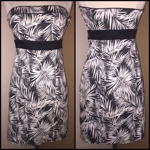 H&M Black And White Strapless Cocktail Dress 6
