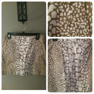 J. CREW CREAM/TAN MINI SKIRT