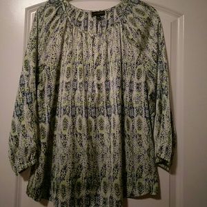 3/4 sleeve crepe top