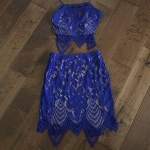 Blue lace set
