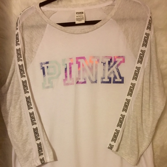 NWOT VS PINK watercolor baseball T