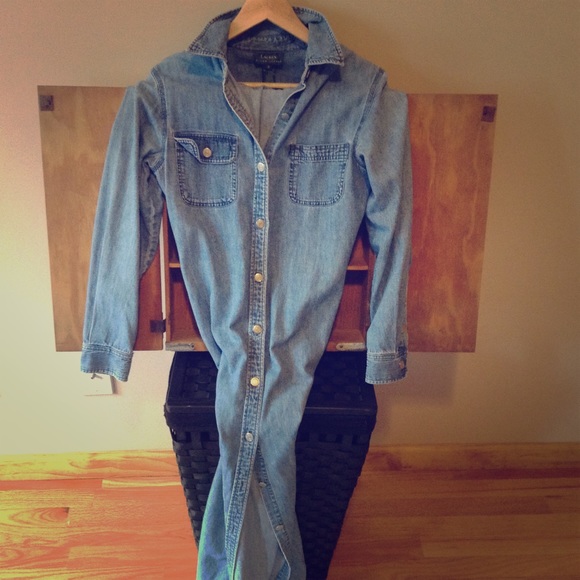 Ralph Lauren 90s Vintage Denim Maxi Dress