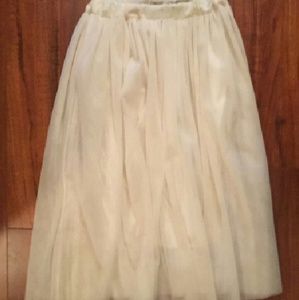 Off White Tulle Skirt