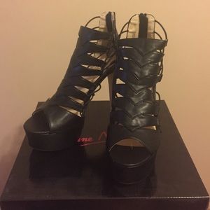 Black platform heels