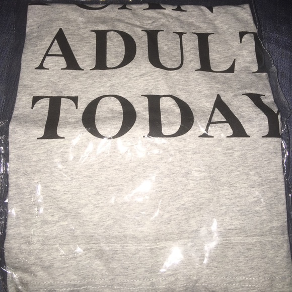 Gray "I Cant Adult Today" tank top - Picture 4 of 4