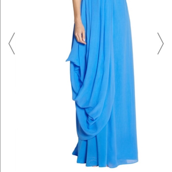 Alice + Olivia Waldorf Silk Chiffon Grecian Gown - Picture 2 of 4