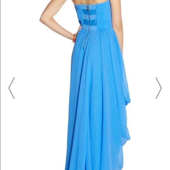 Alice + Olivia Waldorf Silk Chiffon Grecian Gown - Picture 3 of 4