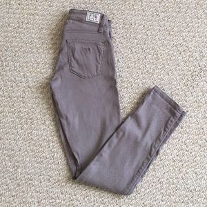 Gray snake-print jeans