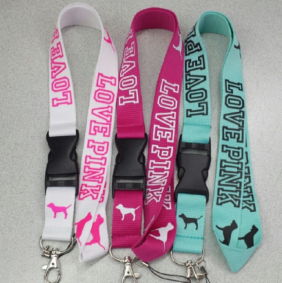 3 New Love Pink Lanyards