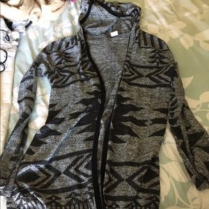 Aztec hooded cardigan