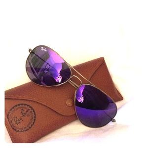 Violet Ray Ban Aviators