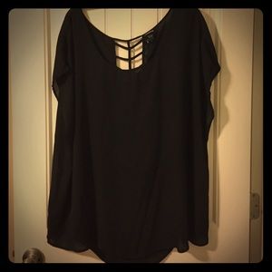 Torrid black chiffon shirt. Great with leggings!