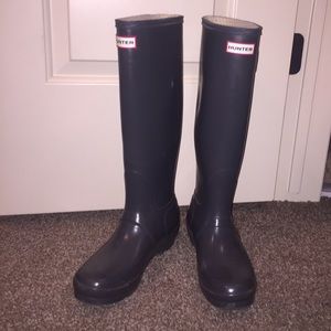 Tall Gray Hunter Boots