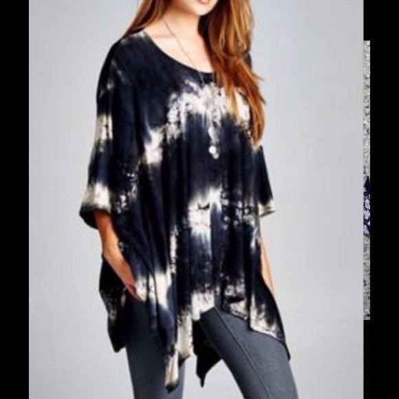 Loose flowy tie dye boutique tunic sz M nwt