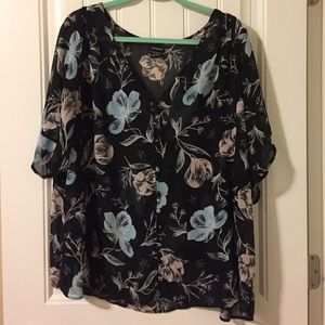 Torrid chiffon shirt. Cute with jeans a booties.