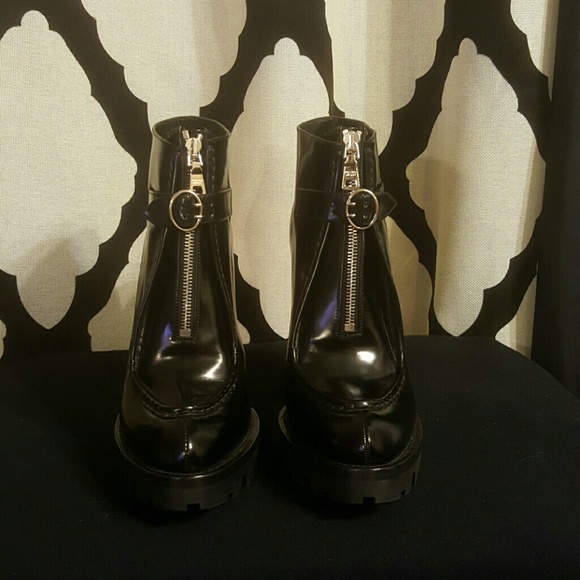 Prada Front Zip Lug Sole Bootie
