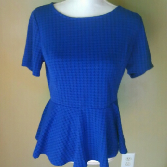 Houndstooth peplum top