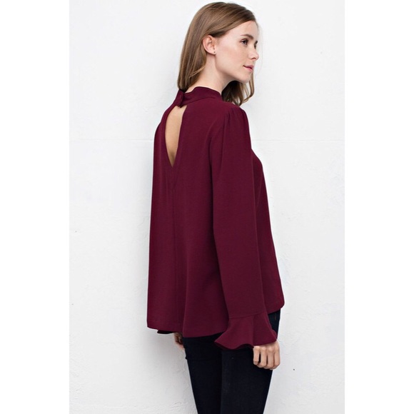 Eyes On Me Burgundy Top - Picture 2 of 3