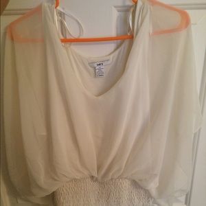 Cream flowy top