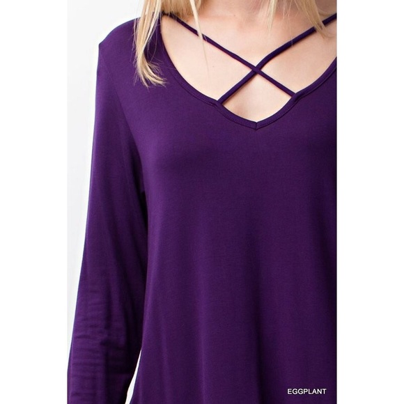 •LAST• Enjoy The Ride Burgundy Top - Picture 3 of 4
