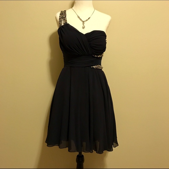 Navy Sparkle Dress - Picture 2 of 4