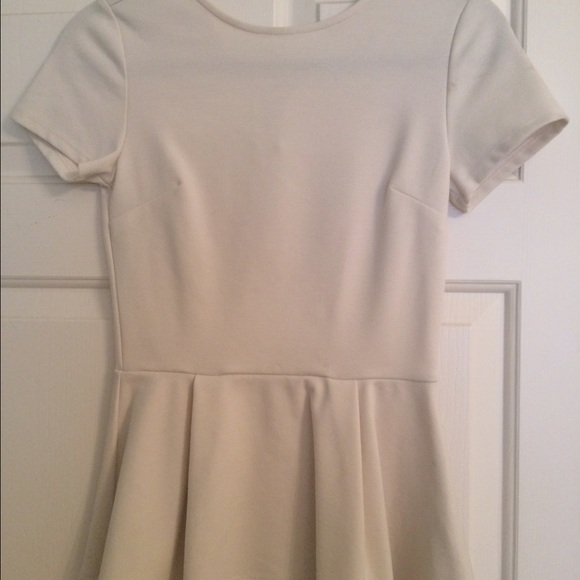 White peplum top
